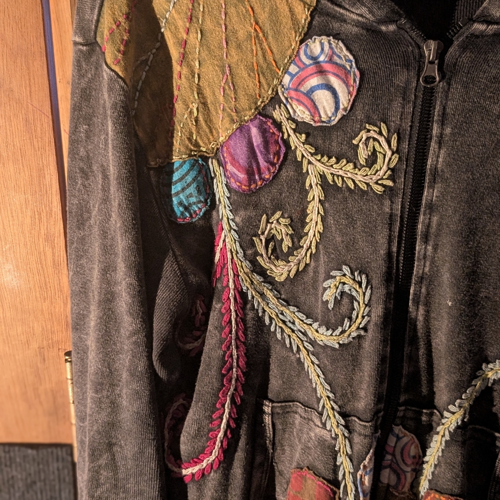 Embroidered Black Jacket